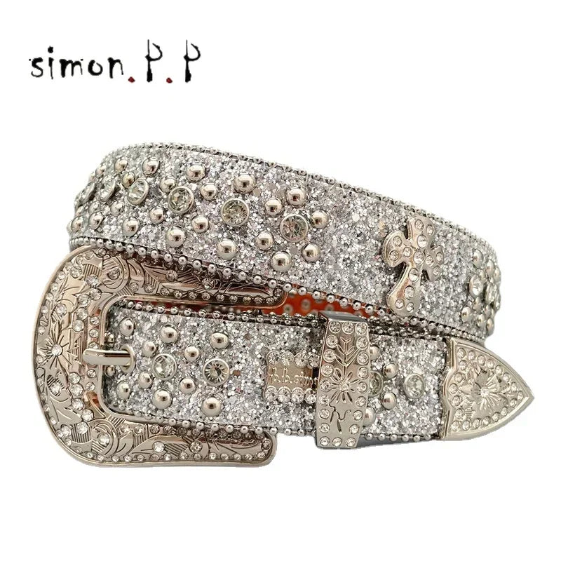 Shiny Diamond Rhinestone Studded Belt