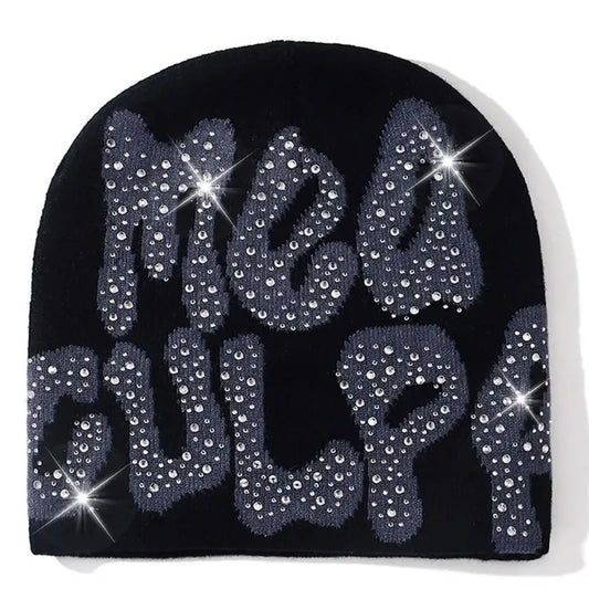 Rhinestone studded Knitted Beanie
