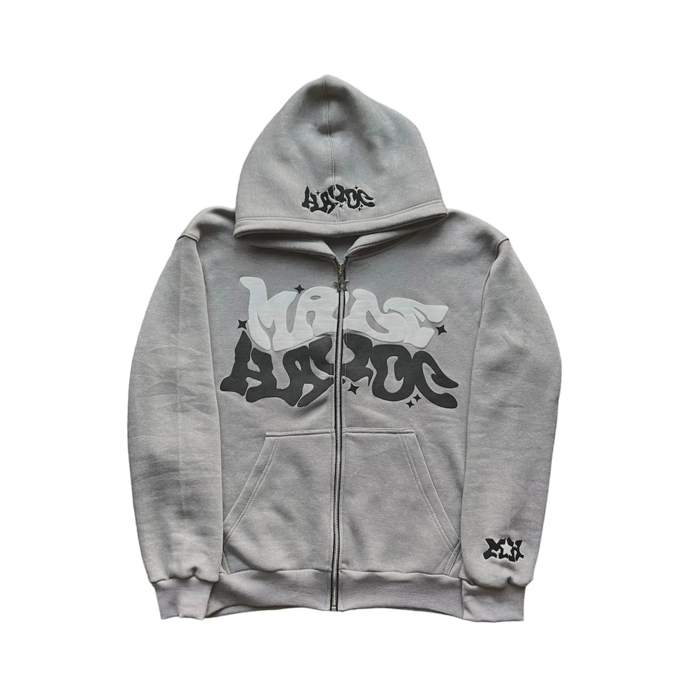 Made Havoc Puff Print Star Zipper Hoodie
