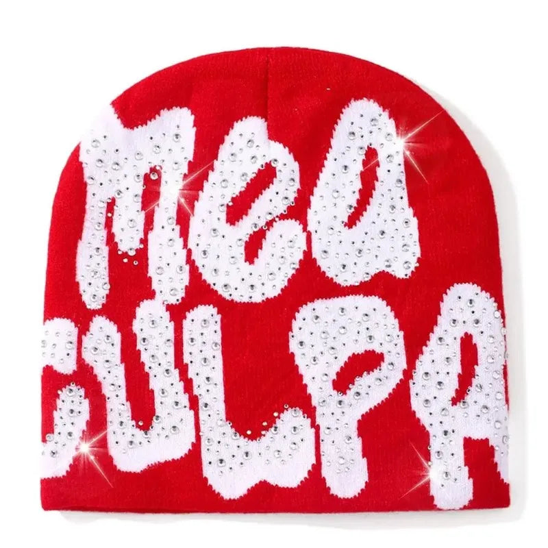 Rhinestone studded Knitted Beanie