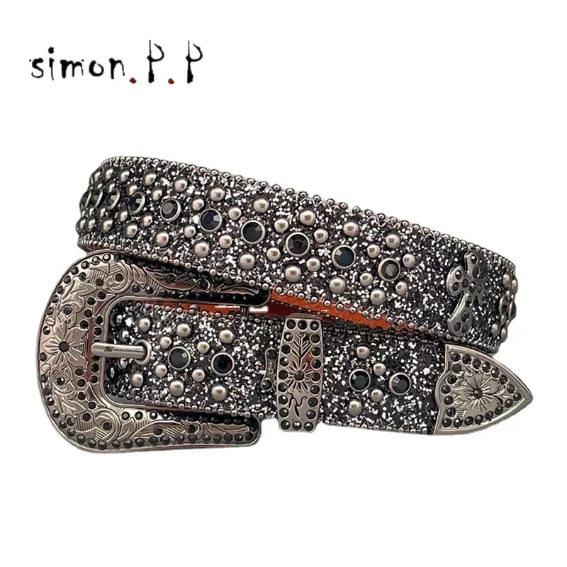 Shiny Diamond Rhinestone Studded Belt