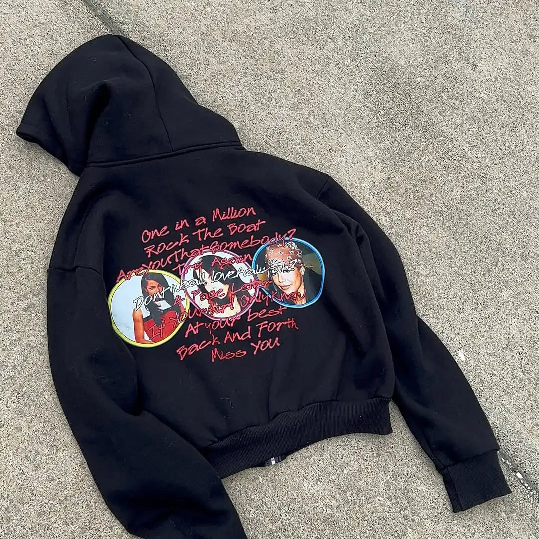 Aaliyah Singer Washed Hoodie