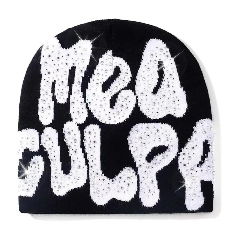 Rhinestone studded Knitted Beanie