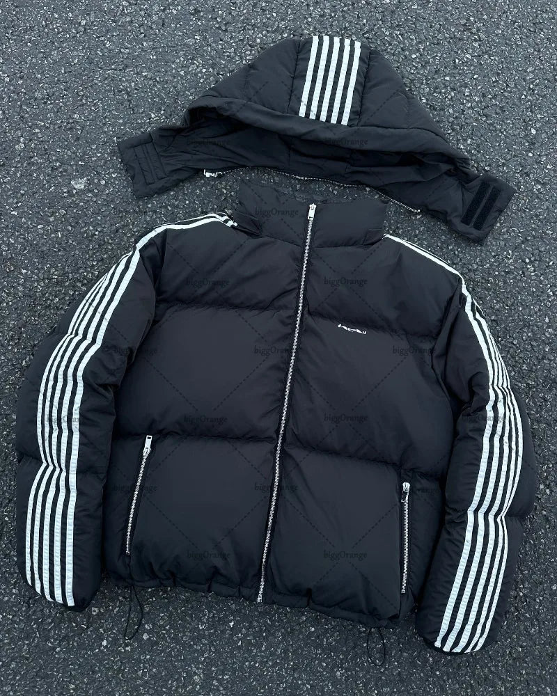 Men's Striped Puffer Jacket