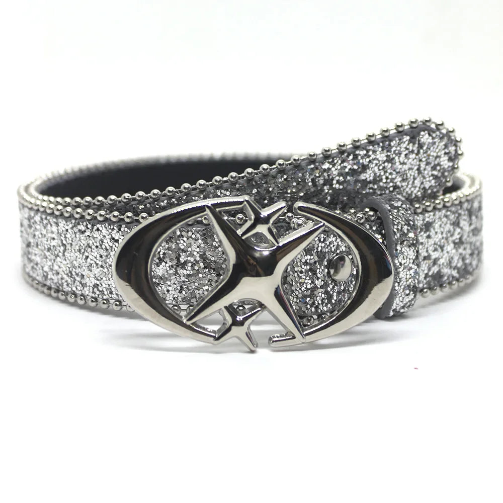 Star Buckle Rhinestone Belt