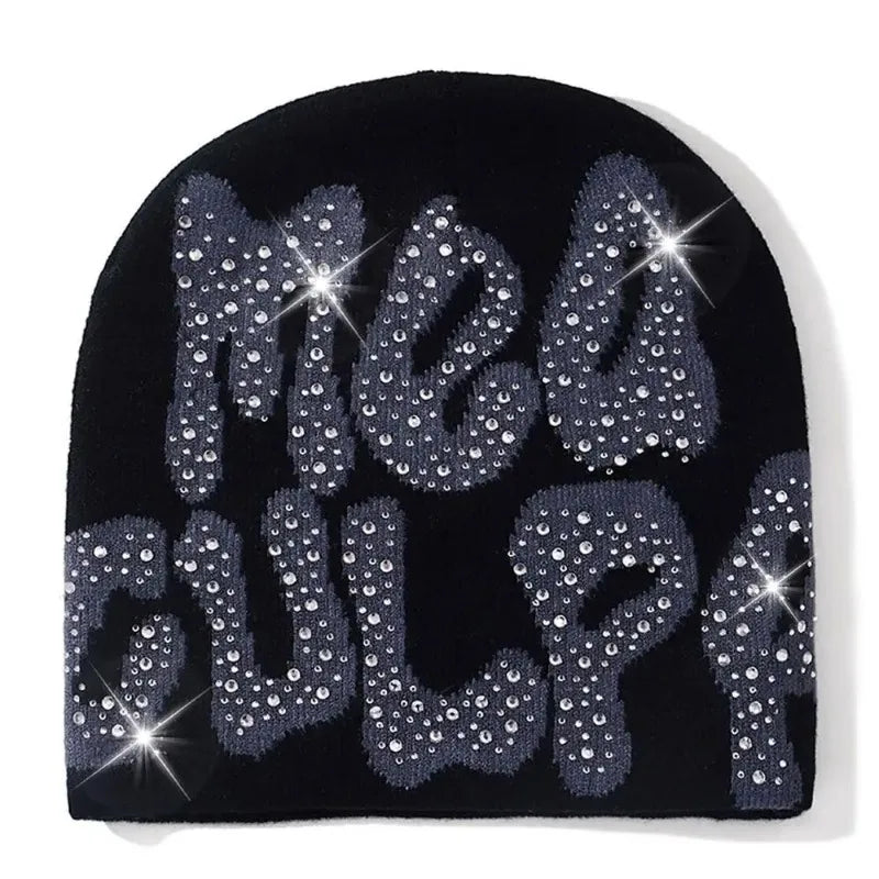 Rhinestone studded Knitted Beanie