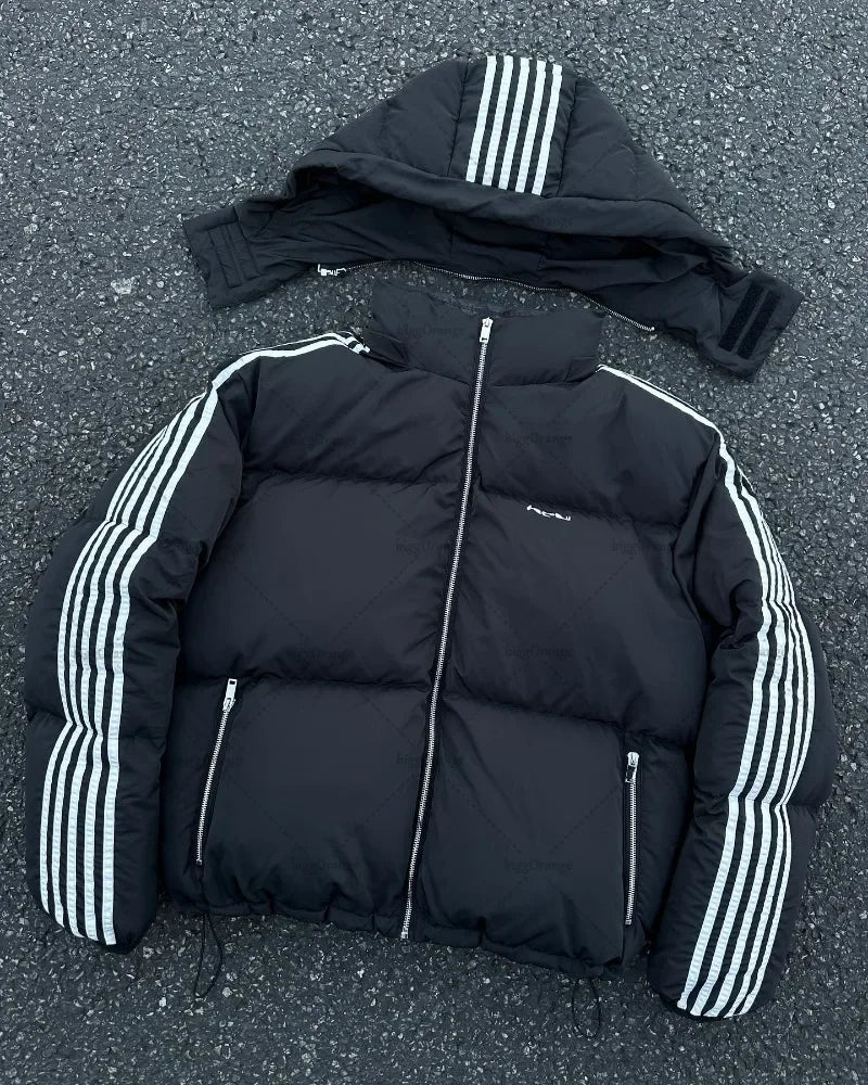 Men's Striped Puffer Jacket