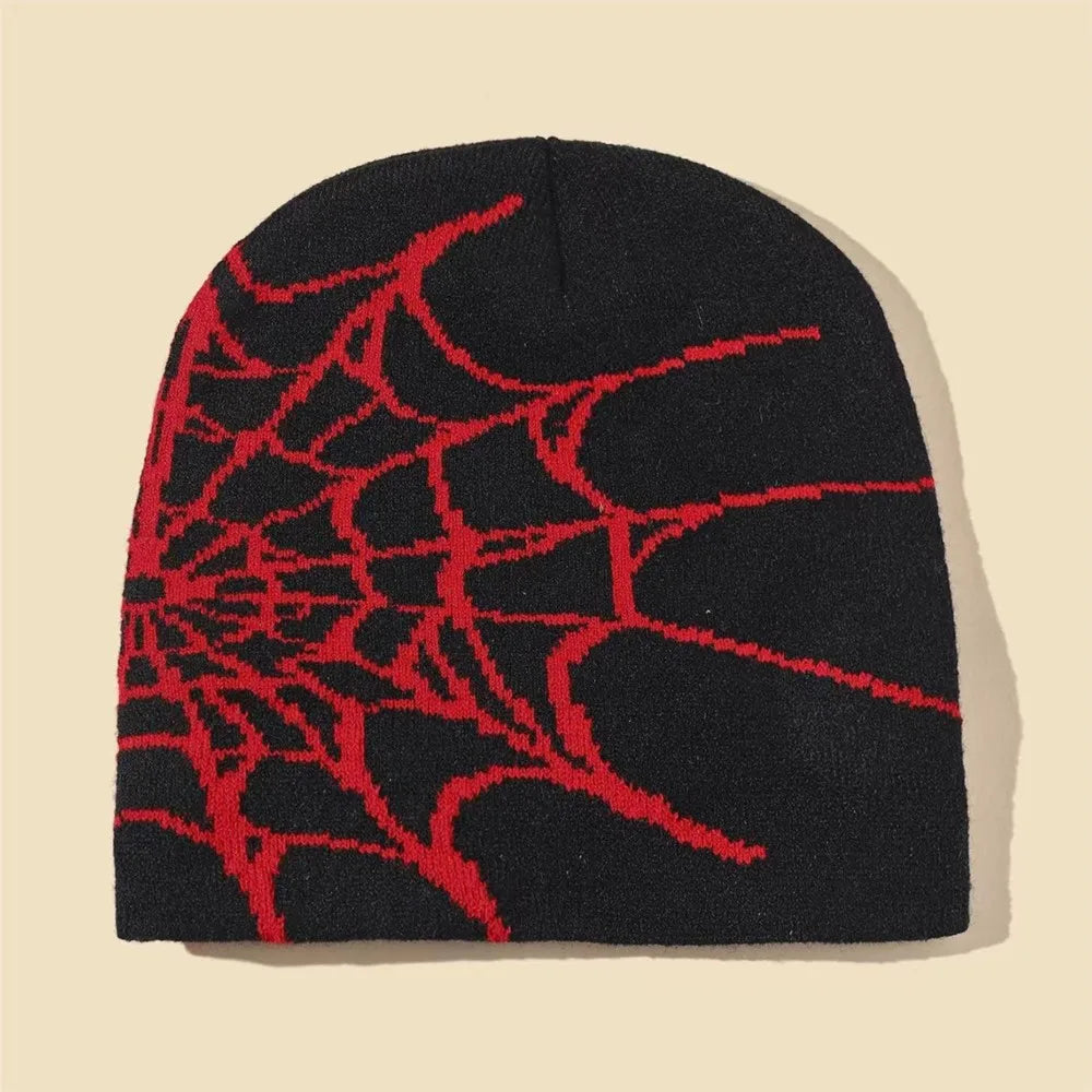 New Goth Spider Web Beanie