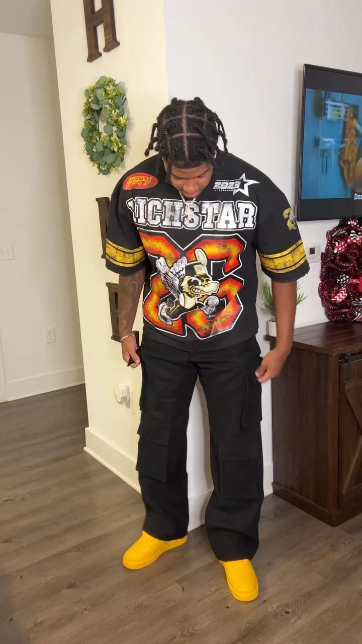 Streetwear Style Jersey T-shirt