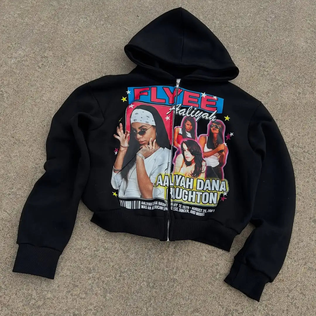 Aaliyah Singer Washed Hoodie