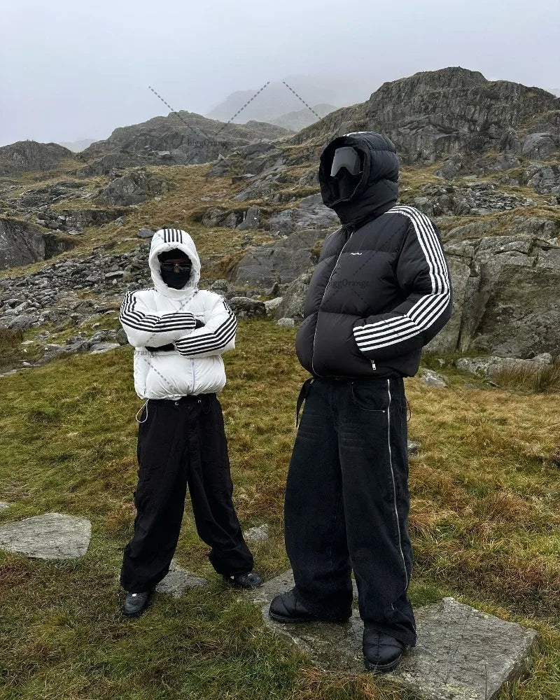 Men's Striped Puffer Jacket