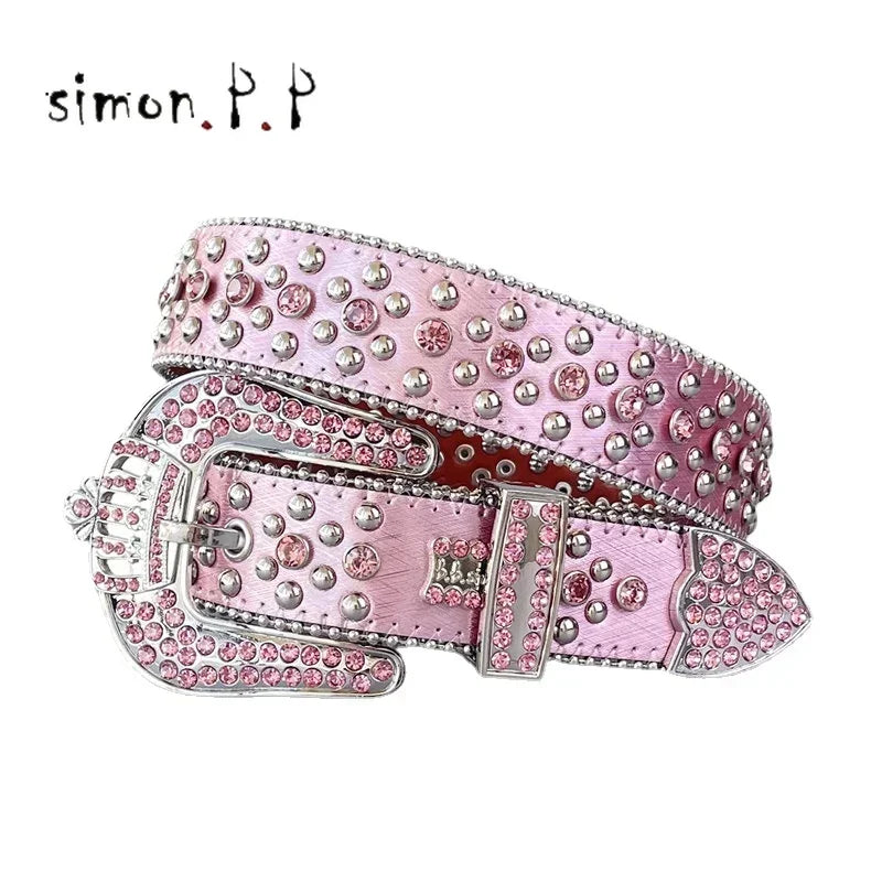 Shiny Diamond Rhinestone Studded Belt