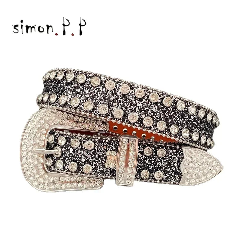 Shiny Diamond Rhinestone Studded Belt