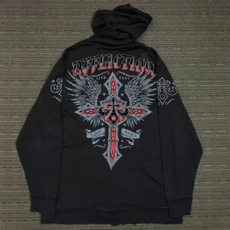 Affliction Gothic Fashion Hoodie