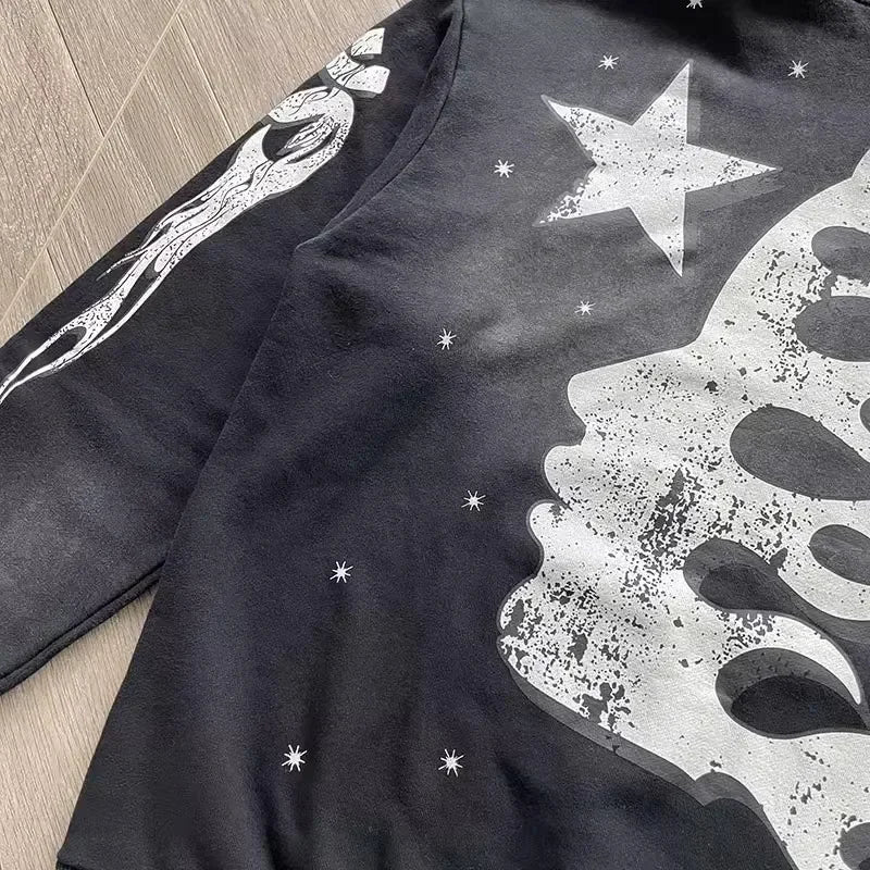 Hellstar Flare Black Flame Hoodie