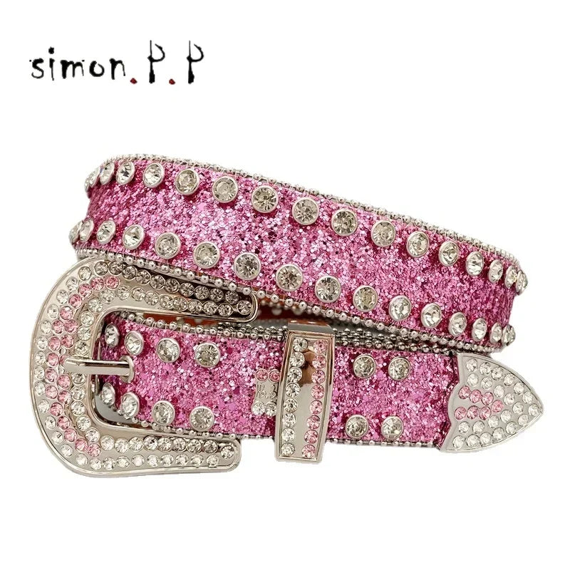 Shiny Diamond Rhinestone Studded Belt