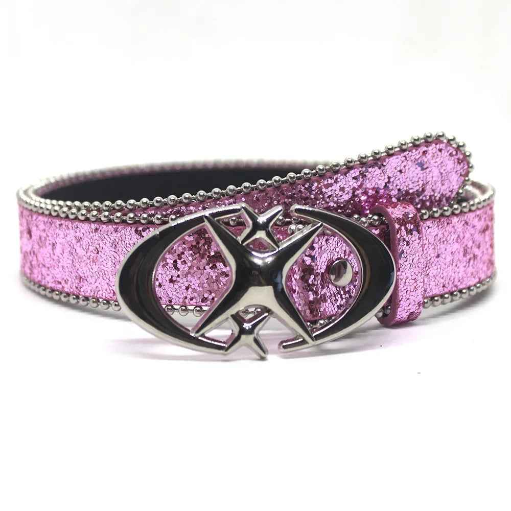 Star Buckle Rhinestone Belt