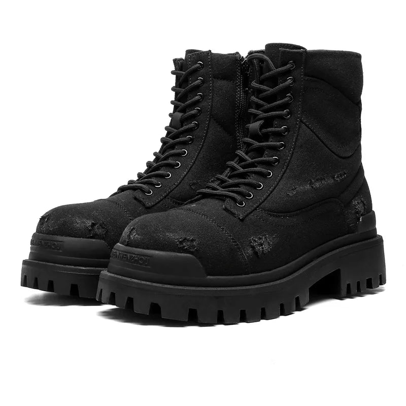 High-Top Motorcycle Boots