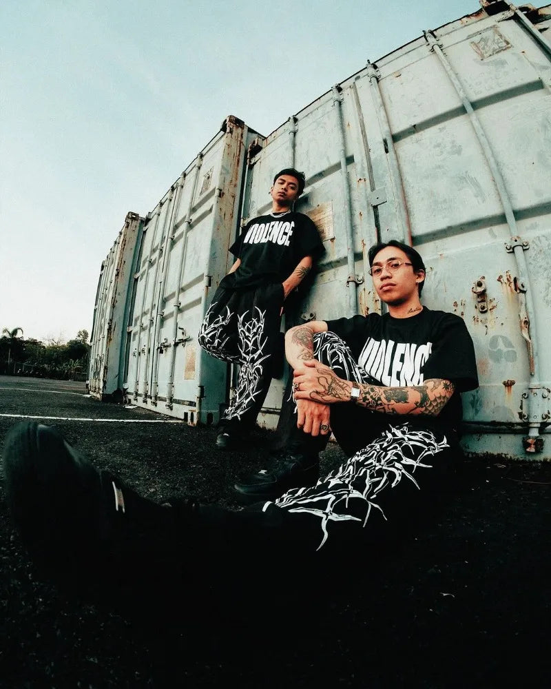 Black Streetwear Y2k Sweatpants Unisex