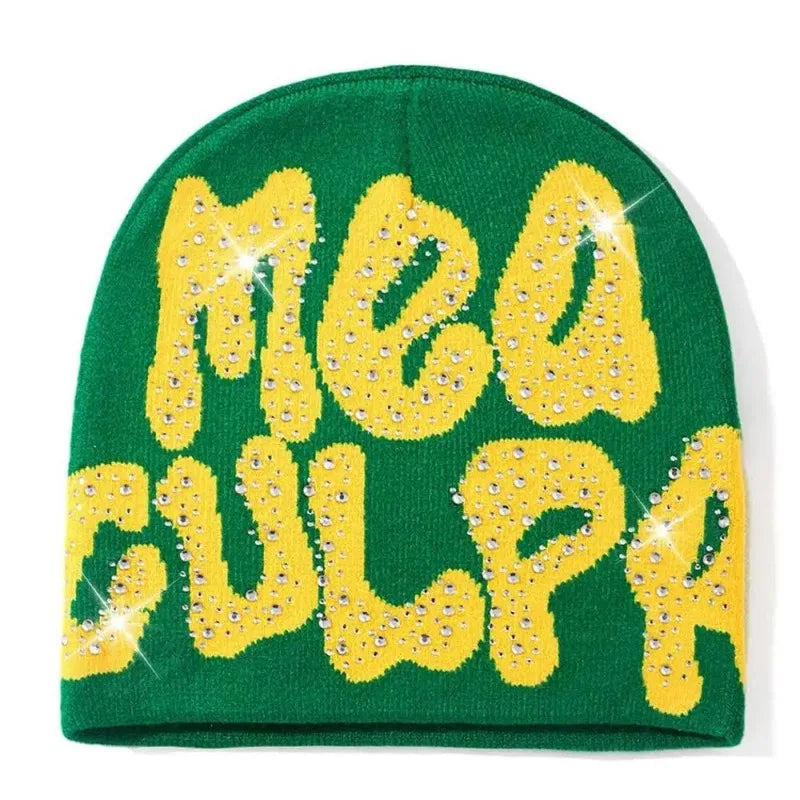 Rhinestone studded Knitted Beanie