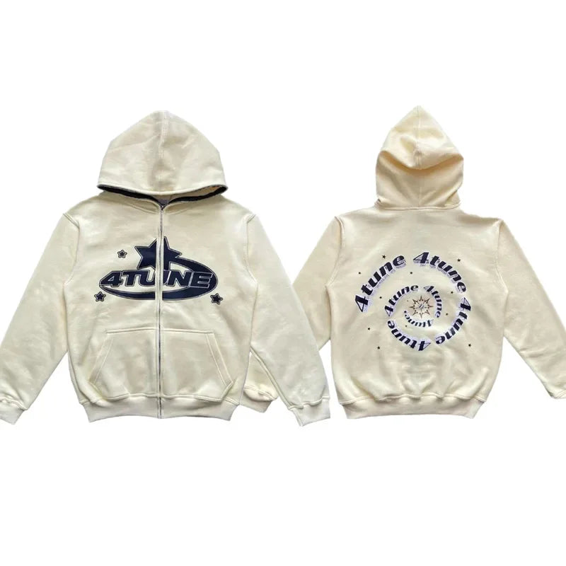 4tune Star Print Hoodie