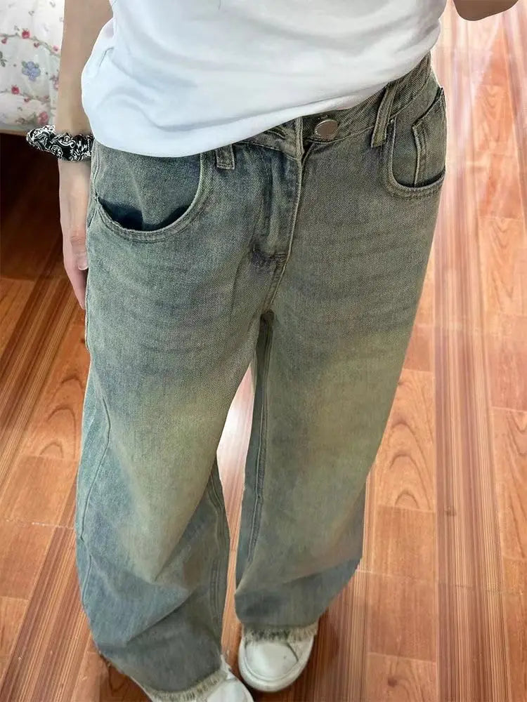 High Waist Loose Flare Jeans