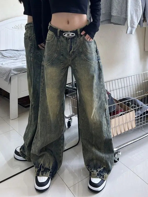 Fashion Style Retro Baggy Jeans