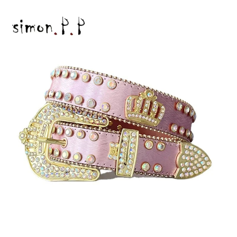 Shiny Diamond Rhinestone Studded Belt