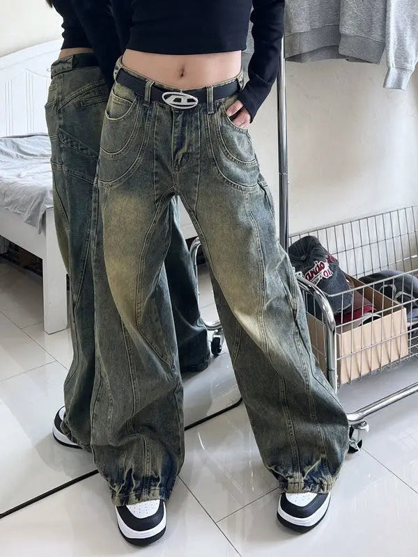 Fashion Style Retro Baggy Jeans