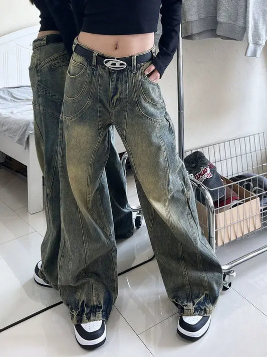 Fashion Style Retro Baggy Jeans