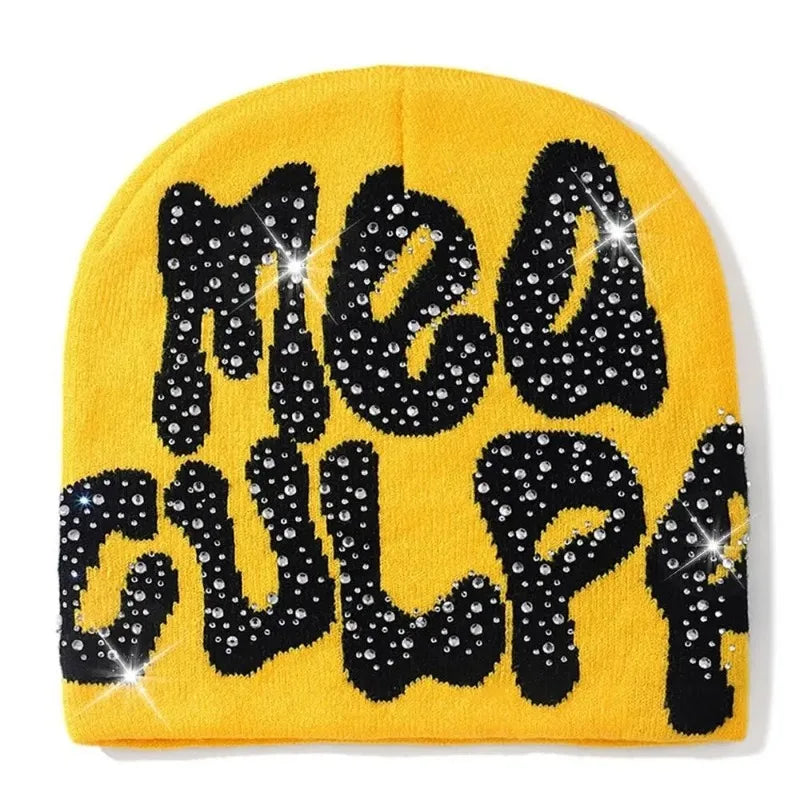 Rhinestone studded Knitted Beanie