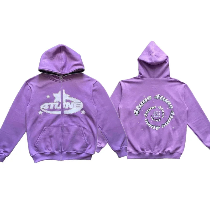 4tune Star Print Hoodie