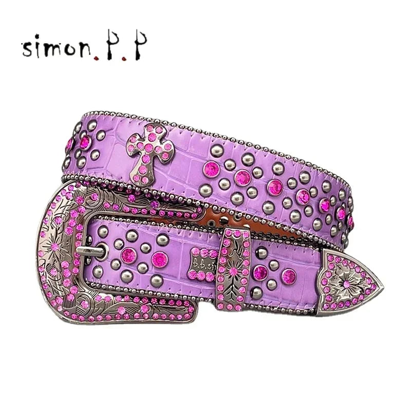 Shiny Diamond Rhinestone Studded Belt