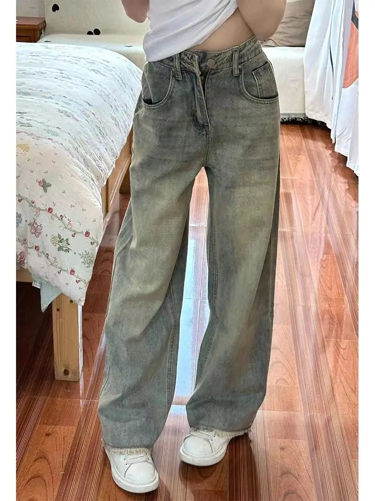High Waist Loose Flare Jeans