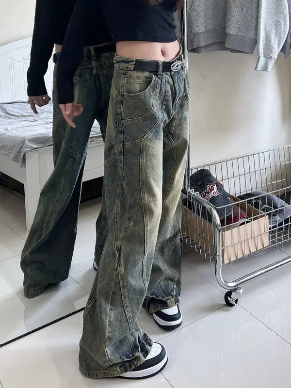 Fashion Style Retro Baggy Jeans