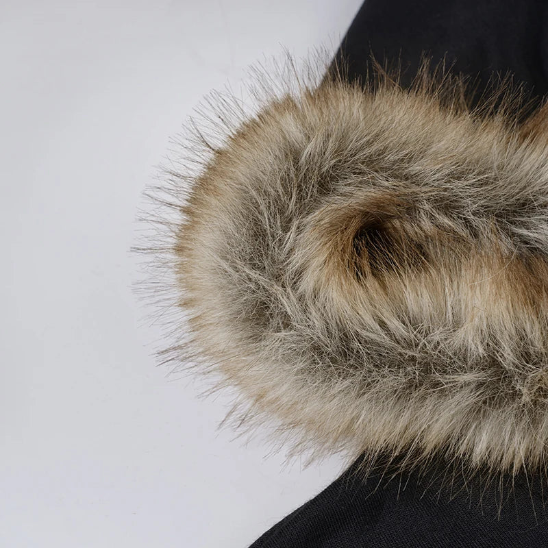 Faux Fur Hooded Slim Waist Sweater