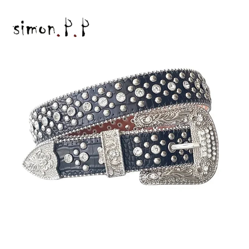 Shiny Diamond Rhinestone Studded Belt