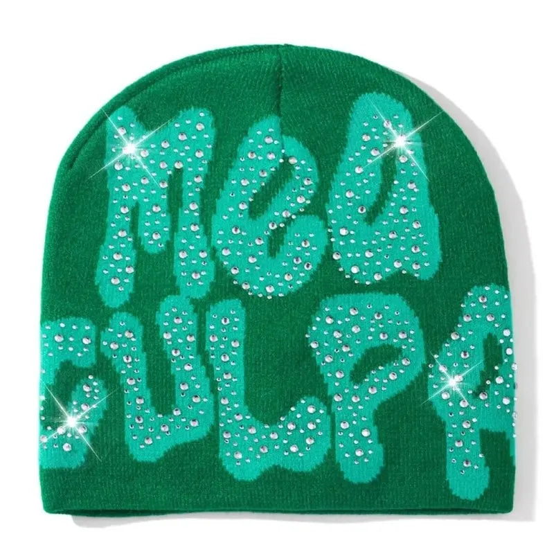 Rhinestone studded Knitted Beanie