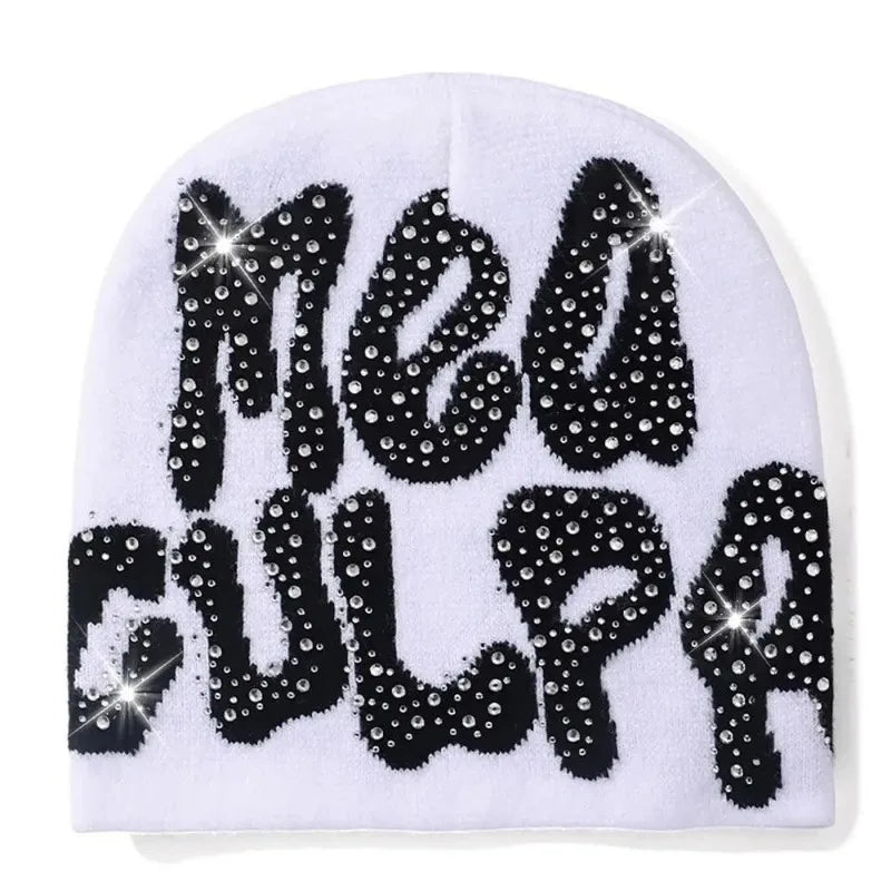Rhinestone studded Knitted Beanie