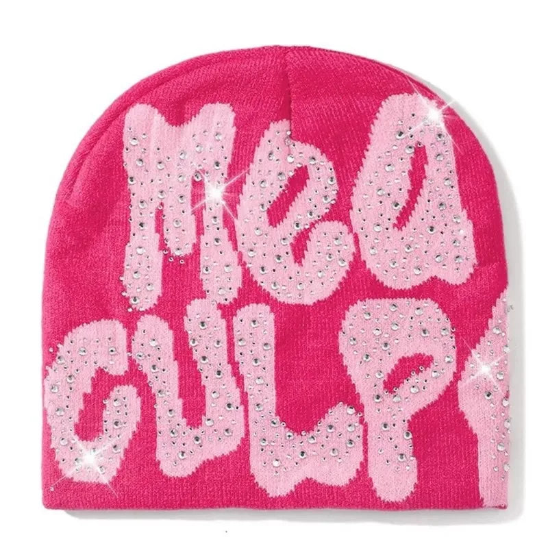 Rhinestone studded Knitted Beanie