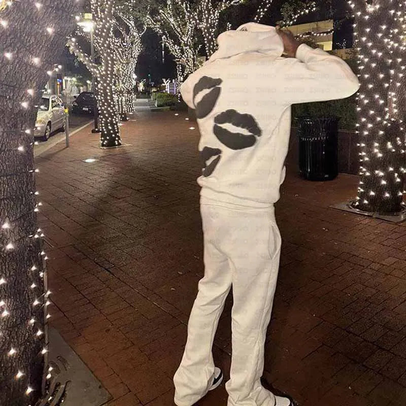 High Quality KIss Mark Hoodie Set