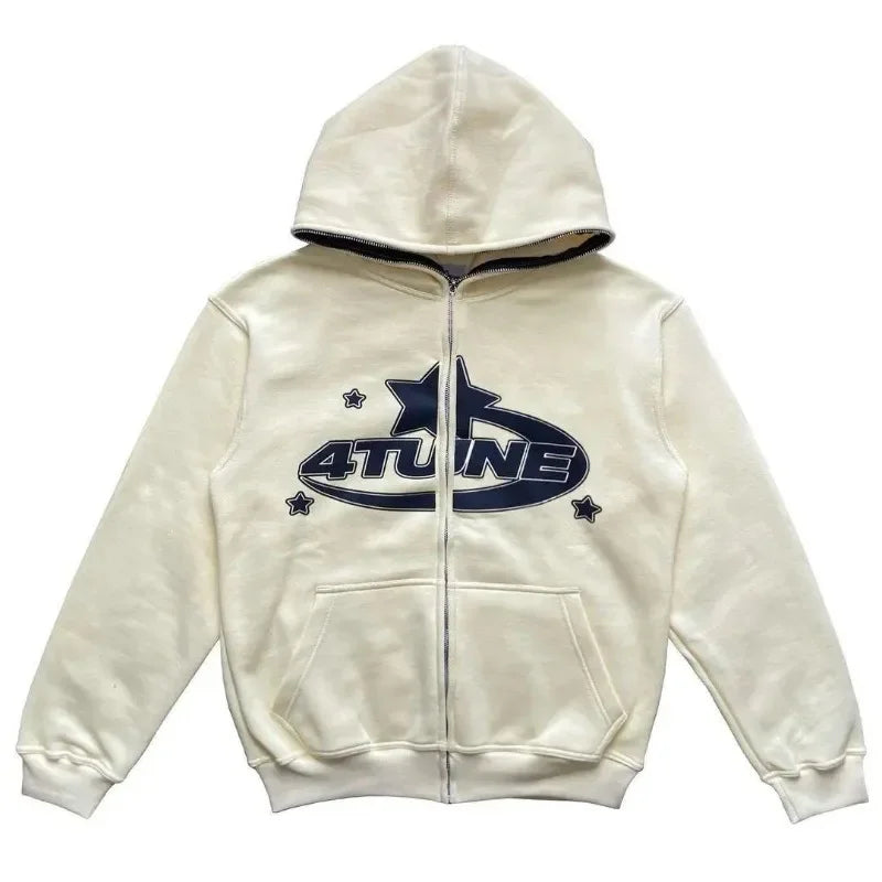 4tune Star Print Hoodie
