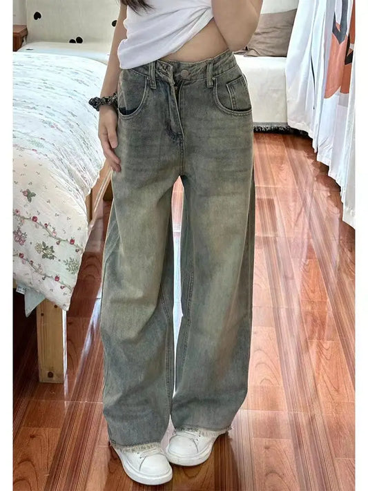 High Waist Loose Flare Jeans