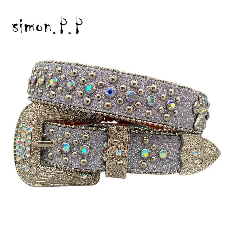 Shiny Diamond Rhinestone Studded Belt