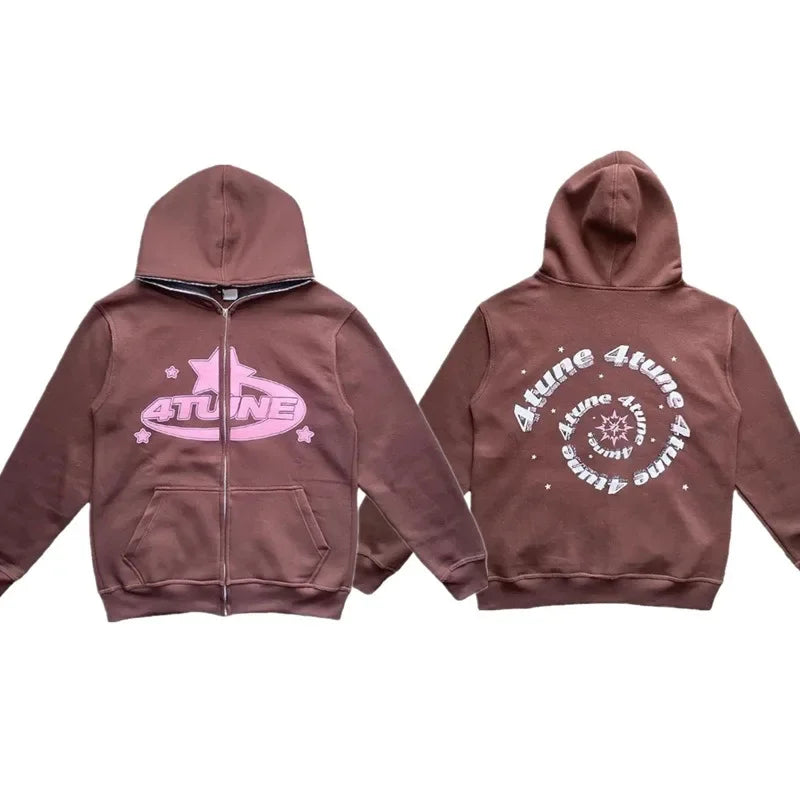 4tune Star Print Hoodie