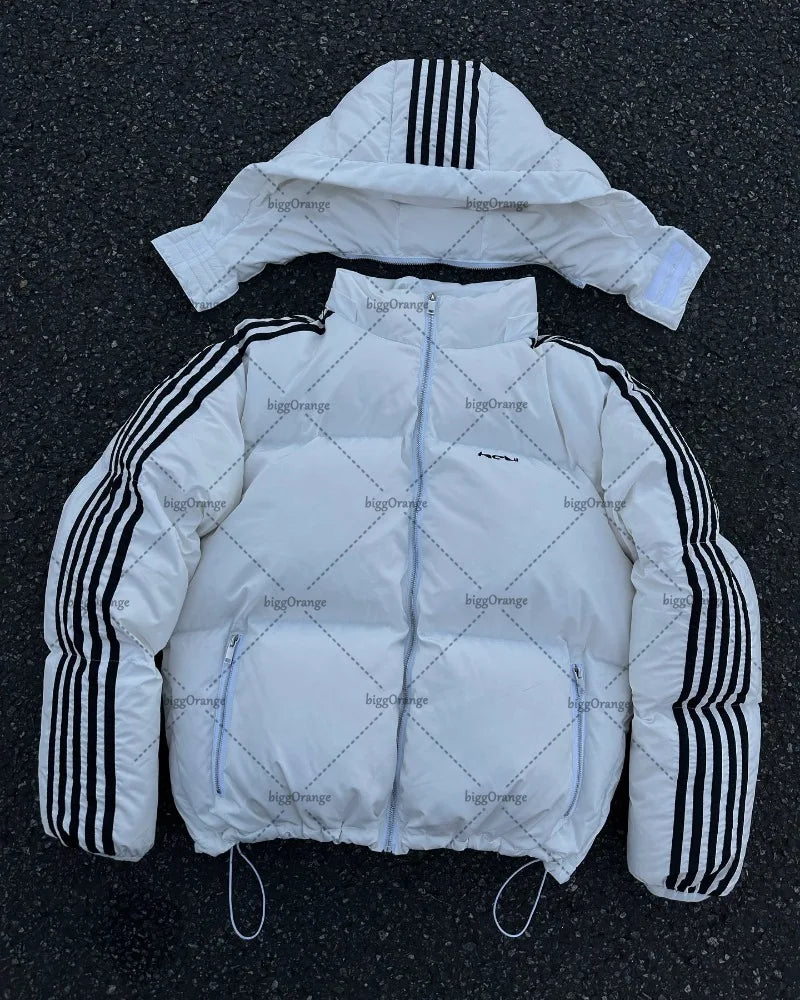 Men's Striped Puffer Jacket