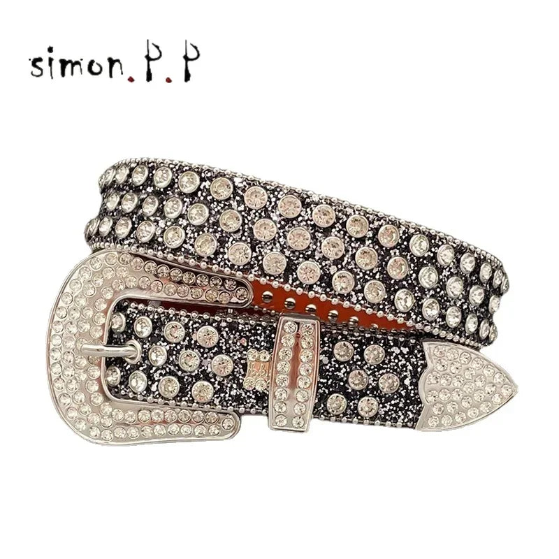 Shiny Diamond Rhinestone Studded Belt
