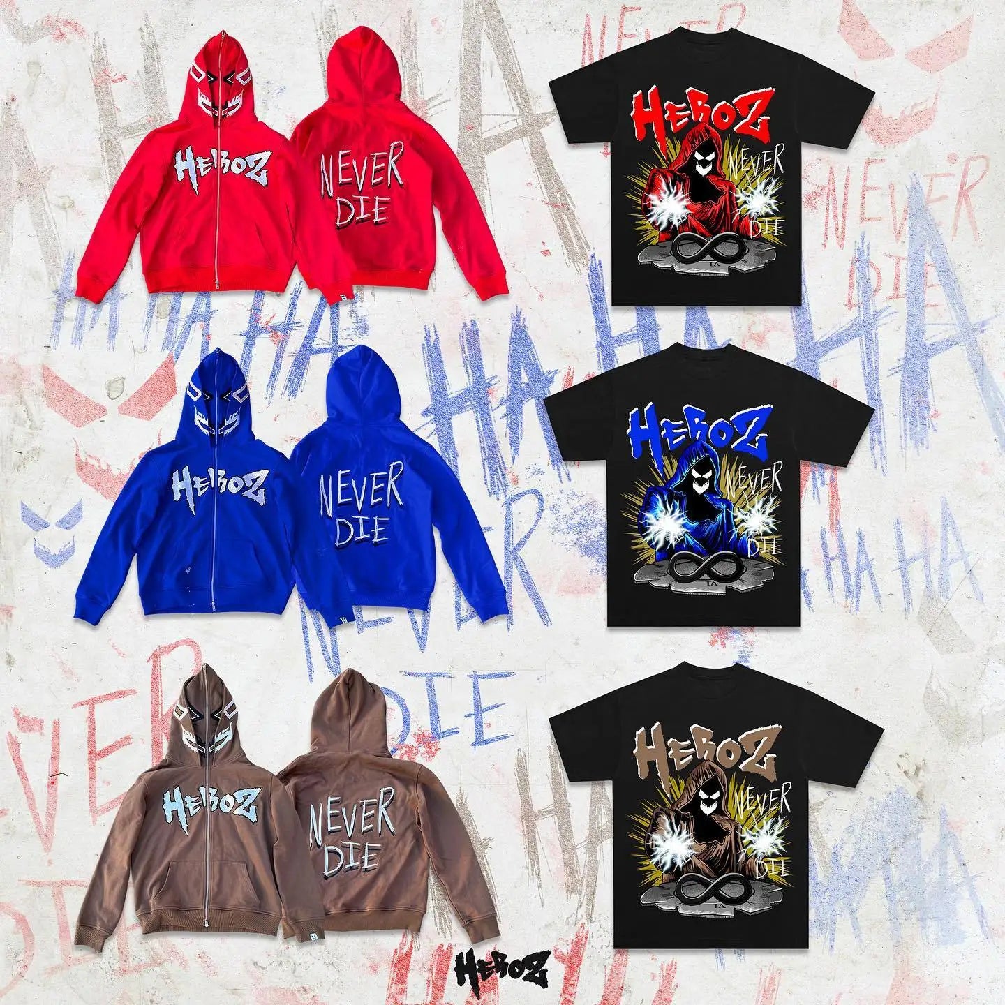 New Y2k Printed Hooded Zipper Double Hat Sweater