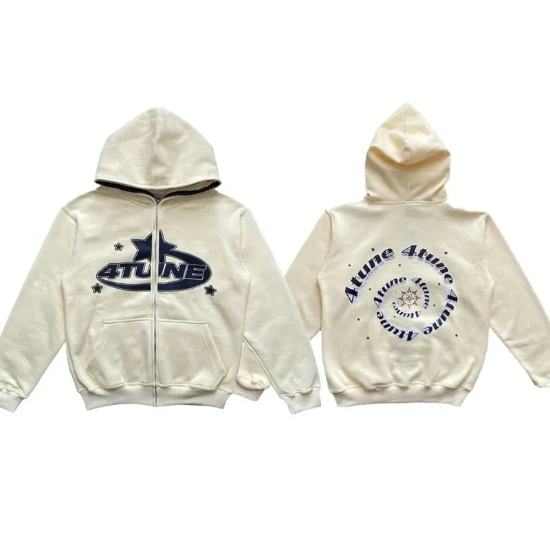 4tune Star Print Hoodie