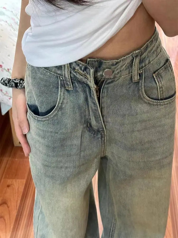 High Waist Loose Flare Jeans